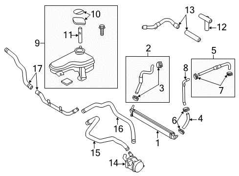 2013 Hyundai Sonata Inverter Cooling Components Ewp Assembly Diagram for 369103D010