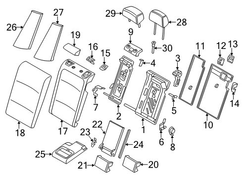 2013 BMW X3 Rear Seat Components Heating Element, Seat, Rear Diagram for 52207235762