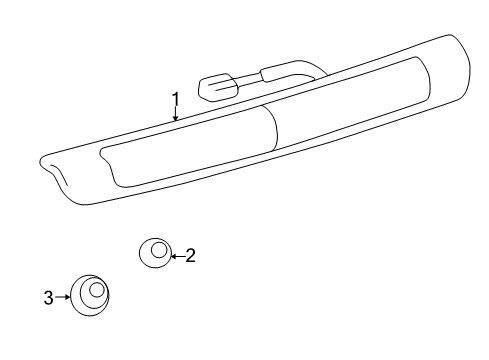 2007 Toyota Land Cruiser High Mount Lamps Lamp Assy, Center Stop Diagram for 81570-60090