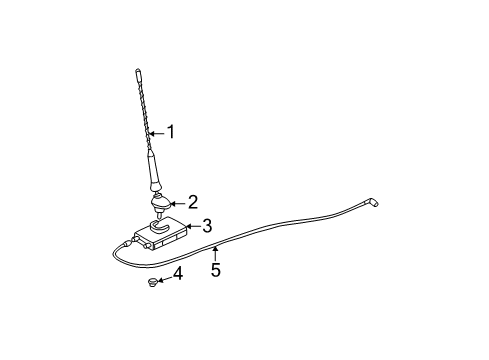 2006 BMW 330Ci Antenna & Radio Antenna Head, Short Rod Antenna Diagram for 65206909605