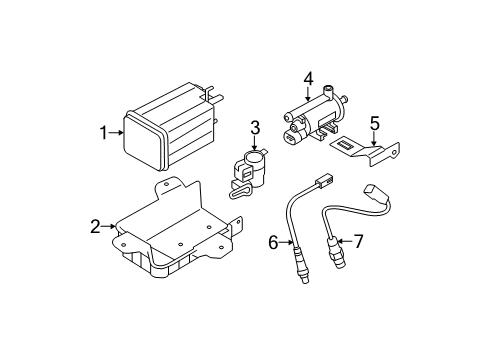 2012 Kia Sorento Emission Components Canister Assembly Diagram for 314201U300