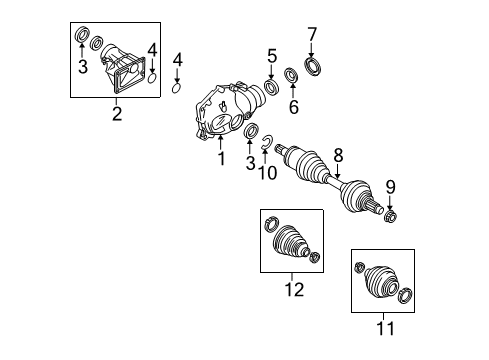 2005 BMW X3 Carrier & Front Axles Front Differential Diagram for 31507523651