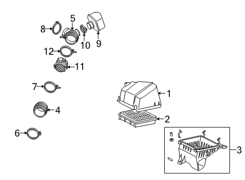 2006 Kia Amanti Air Intake Duct Assembly-Extension Diagram for 282203F110