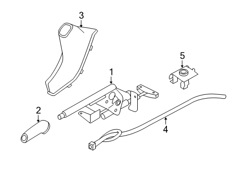 2016 BMW 428i Gran Coupe Center Console Handbrake Lever Cover Diagram for 34429235427