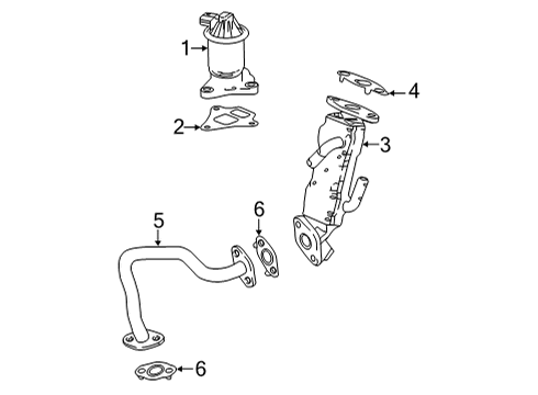 2020 Honda CR-V EGR System COOLER COMP, EGR Diagram for 18720-6W0-H01