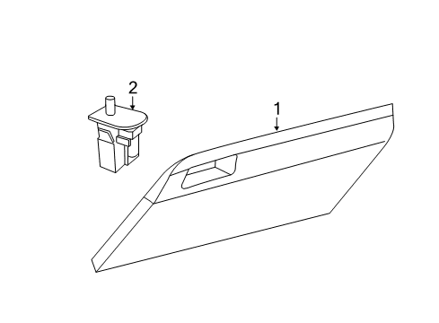 2020 Chrysler 300 Glove Box STOP/BUMPER-Glove Box Door Diagram for 68110896AB