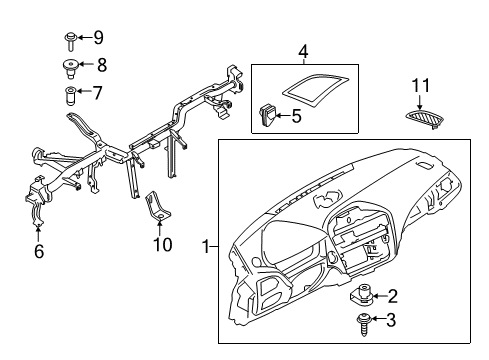 2018 BMW 230i xDrive Cluster & Switches, Instrument Panel Blind Rivet Nut, Flat Headed Diagram for 07147135246