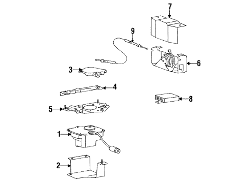 1994 Hyundai Elantra Cruise Control System Pump Assembly-Cruise Diagram for 96420-28500