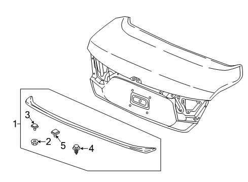 2021 Honda Accord Rear Spoiler SPOILER ASSY-, TRUNK Diagram for 71700-TVA-A11