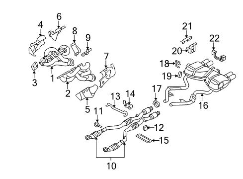 2009 BMW M3 Exhaust Components M Performance Silencer Diagram for 18302184198