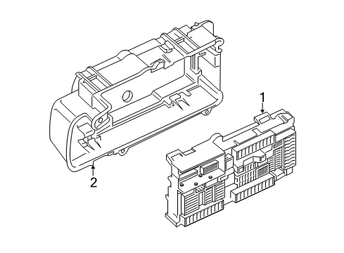 2017 BMW 530i Fuse Box Power Distribution Box, Rear Diagram for 61146837091