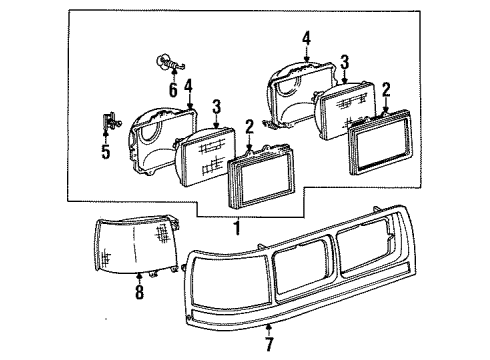 1991 Mercury Colony Park Headlamps Sentinel Relay Diagram for E7SZ-13A025-A