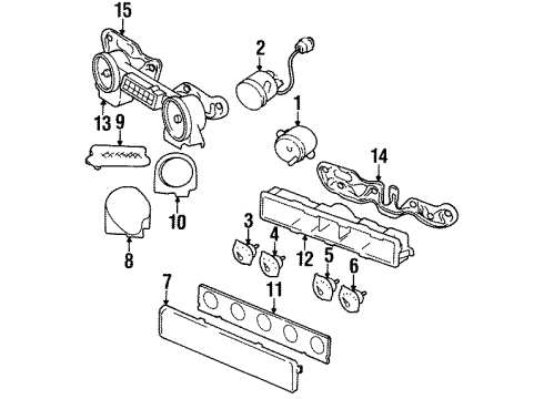 1992 Jeep Wrangler Instruments & Gauges Gauge Fuel UNLEADED Diagram for 56004879