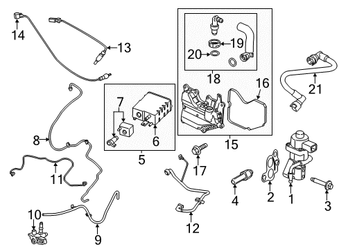 2016 Ford Transit Connect Emission Components Vent Tube Diagram for DV6Z-9D667-A