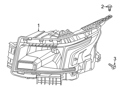 2022 Nissan Frontier Headlamp Components HEADLAMP ASSY-LH Diagram for 26060-9BU0A