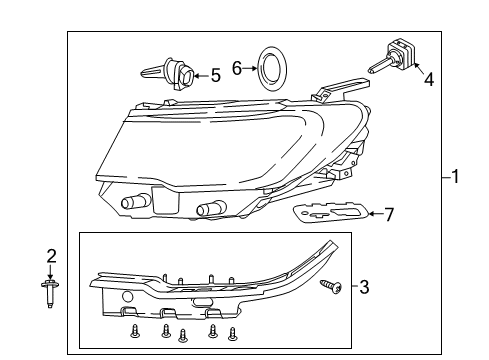 2018 Jeep Compass Headlamps Headlamp Diagram for 68292228AG