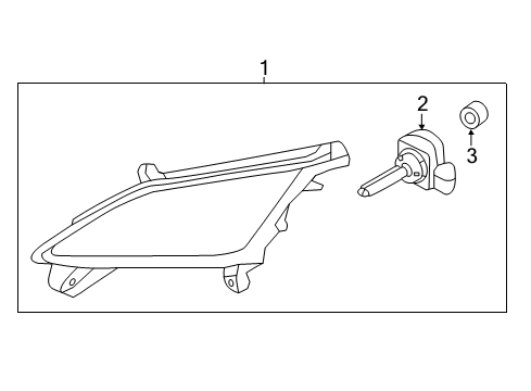 2017 Hyundai Elantra GT Bulbs Front Driver Side Fog Light Assembly Diagram for 92201-A5010