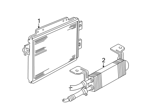 1999 Ford Ranger Power Steering Oil Cooler, Trans Oil Cooler Power Steering Cooler Diagram for F87Z-3D746-AA