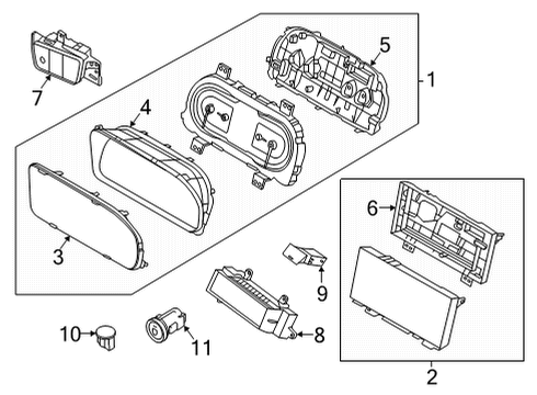 2022 Hyundai Tucson Cluster & Switches CLUSTER ASSY-INSTRUMENT Diagram for 94001-P0000