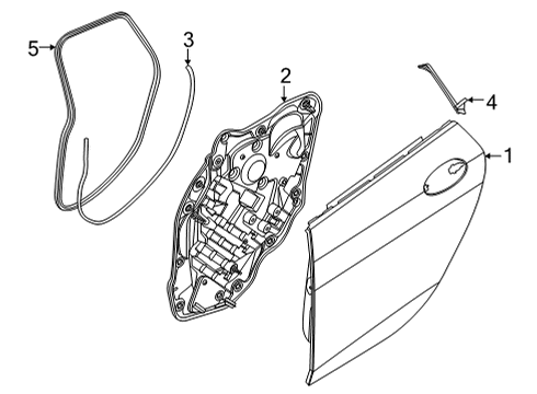 2020 BMW 228i xDrive Gran Coupe Door & Components DOOR WEATHERSTRIP Diagram for 51725A04ED3