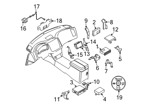 2008 Infiniti FX35 Navigation System Control Assembly-Audio Visual Diagram for 28330-CC26D