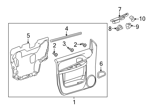 2005 Saturn Relay Mirrors Mirror Motor Diagram for 10387622