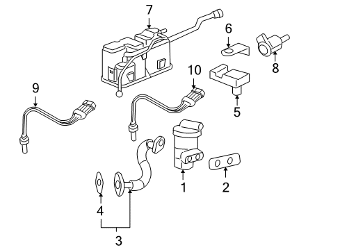 2006 Pontiac G6 Powertrain Control EGR Pipe Diagram for 89018175