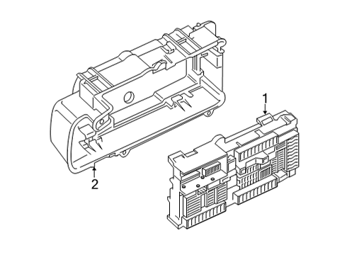 2022 BMW 840i xDrive Gran Coupe Fuse Box POWER DISTRIBUTION BOX, REAR Diagram for 61148713128