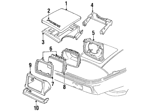 1987 Pontiac Fiero Headlamps Hge Asm - Cover Head Lamp Diagram for 20318491