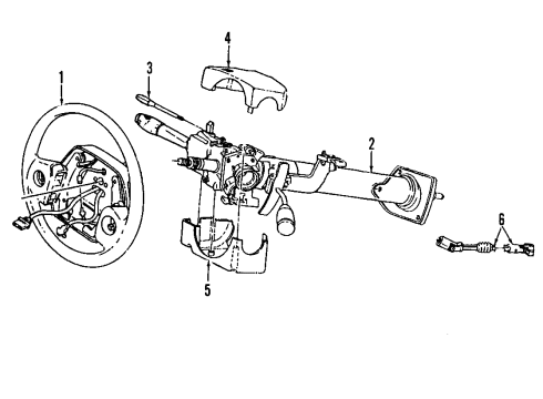 2009 Dodge Ram 2500 Steering Column, Steering Wheel & Trim Steering Column Intermediat Shaft Diagram for 5057596AA