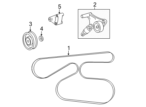 2010 Toyota Corolla Belts & Pulleys Serpentine Belt Diagram for 90916-A2018