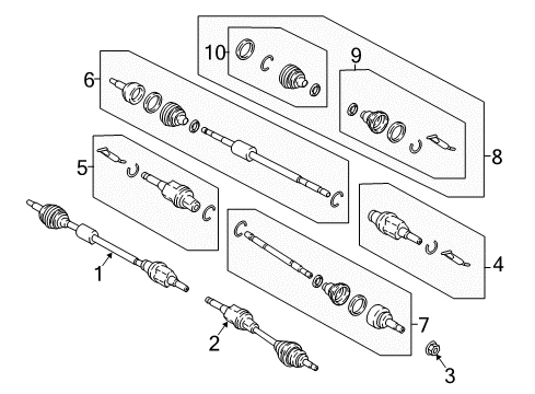 2019 Ford EcoSport Drive Axles - Front Boot Kit Diagram for GN1Z-3A331-S