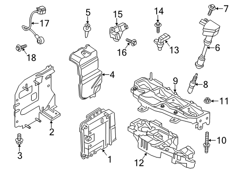 2015 Ford Fiesta Ignition System Coil Diagram for CM5Z-12029-C