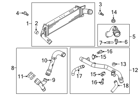 2019 Ford Explorer Powertrain Control Lower Duct Diagram for DB5Z-6C646-J