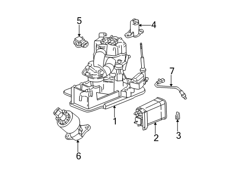 2005 GMC Sierra 2500 HD EGR System Cooler, EGR Valve Diagram for 97303654