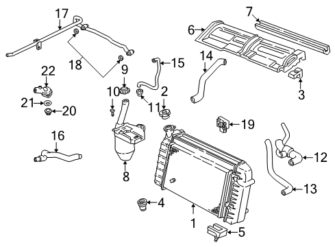 1993 Chevrolet Camaro Cooling System, Radiator, Water Pump, Cooling Fan Radiator Inlet Hose Diagram for 10197675