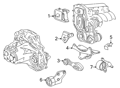 2002 Pontiac Sunfire Engine & Trans Mounting BRACKET Diagram for 22629363
