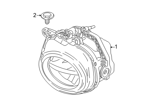2015 BMW X6 Fog Lamps Headlight, Dynamic Light Spot, Left Diagram for 63117494865