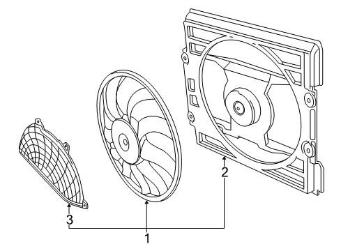 2005 BMW 760i A/C Condenser Fan Protection Grid For Additional Fan Diagram for 64546911794