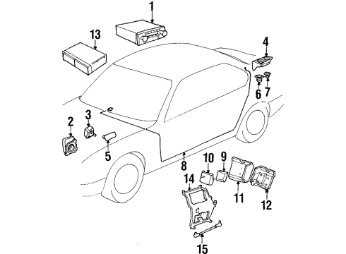 1994 BMW 850CSi Sound System Loudspeaker Diagram for 65138375085