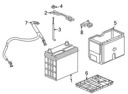 2022 Honda Civic Battery SENSOR, BATTERY Diagram for 38920-TBT-H01