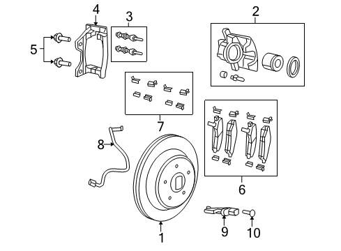 2011 Jeep Wrangler Rear Brakes Piston-Disc Brake Diagram for 68003882AA