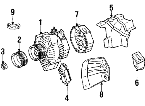 1996 Lexus SC300 Alternator Reman Alternator Diagram for 27060-46250-84