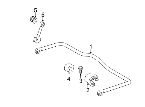 2007 Dodge Sprinter 2500 Stabilizer Bar & Components - Rear Bracket-STABILIZER Bar GROMMET Diagram for 68013810AA