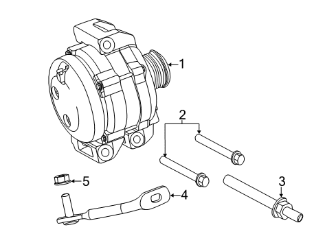 2022 Dodge Durango Alternator ALTERNATOR Diagram for 68045250AC