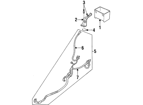 1999 Chevrolet Monte Carlo Battery Cable Asm, Battery Positive(31"Long) Diagram for 12157116