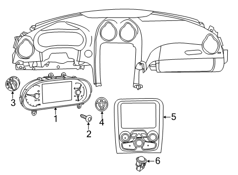 2017 Dodge Viper Automatic Temperature Controls Cluster-Instrument Panel Diagram for 5035444AD