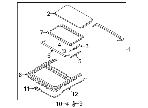 2019 Kia K900 Sunroof Screw Diagram for 81615J6000