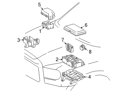 2022 Toyota Sequoia Fuse & Relay Fuse Holder Diagram for 82610-0C030