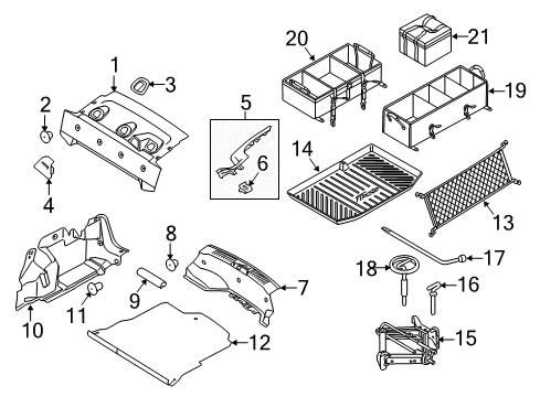 2013 Ford Fiesta Interior Trim - Rear Body Floor Cover Diagram for AE8Z-5413046-AB